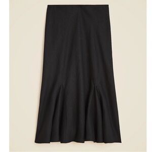 Tall Gwyneth flounce hem slip skirt in linen